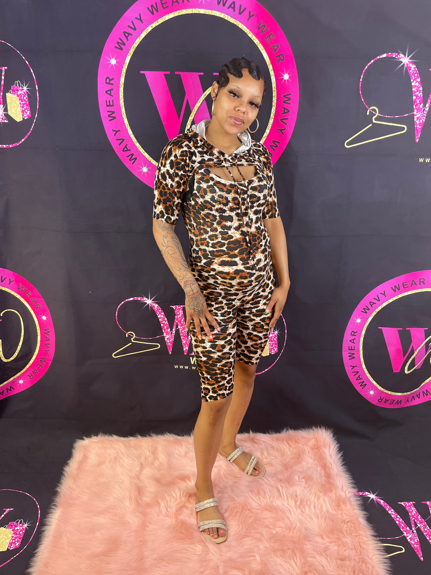 Cheetah Girl Romper Set