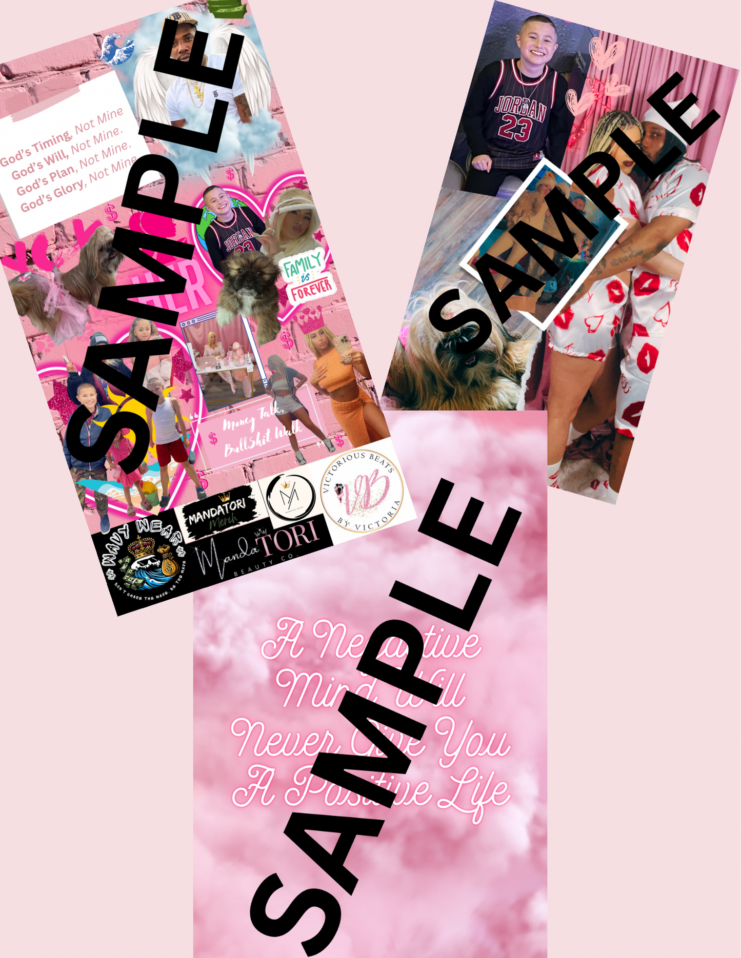 Custom Lockscreen w/ Photos, Branding, & Matching Affirmation Aesthetic